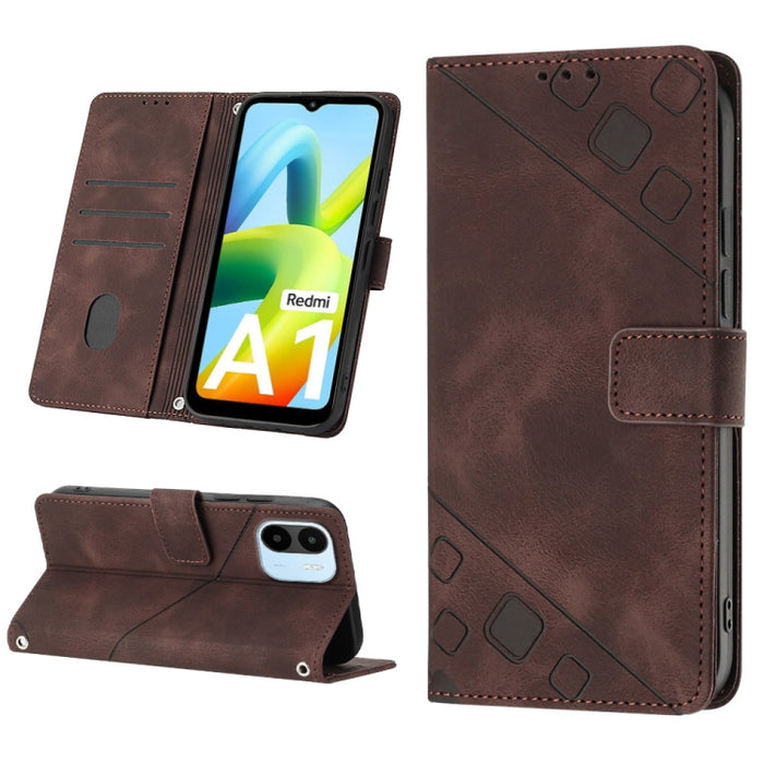 Estuche para teléfono de cuero en relieve con tacto de piel, For Xiaomi 12, For Xiaomi 12 Lite, For Xiaomi 12 Pro, For Xiaomi 12 Ultra / 12S Ultra, For Xiaomi Civi 2, For Xiaomi Poco C40, For Xiaomi Poco M4 5G / M5 4G, For Xiaomi Poco M4 Pro 4G        ...