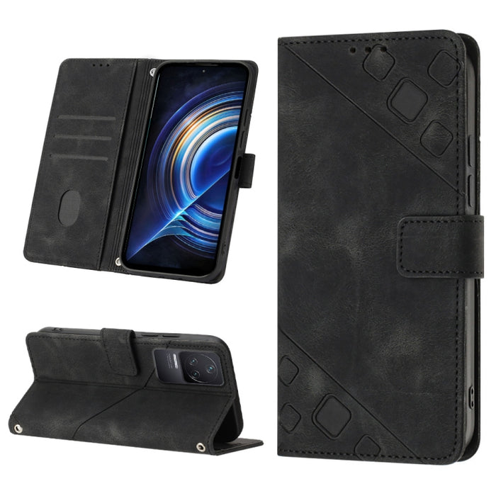 Estuche para teléfono de cuero en relieve con tacto de piel, For Xiaomi 12, For Xiaomi 12 Lite, For Xiaomi 12 Pro, For Xiaomi 12 Ultra / 12S Ultra, For Xiaomi Civi 2, For Xiaomi Poco C40, For Xiaomi Poco M4 5G / M5 4G, For Xiaomi Poco M4 Pro 4G        ...
