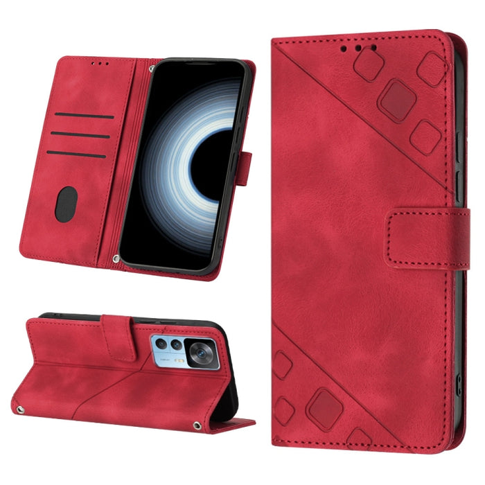 Estuche para teléfono de cuero en relieve con tacto de piel, For Xiaomi 12, For Xiaomi 12 Lite, For Xiaomi 12 Pro, For Xiaomi 12 Ultra / 12S Ultra, For Xiaomi Civi 2, For Xiaomi Poco C40, For Xiaomi Poco M4 5G / M5 4G, For Xiaomi Poco M4 Pro 4G        ...