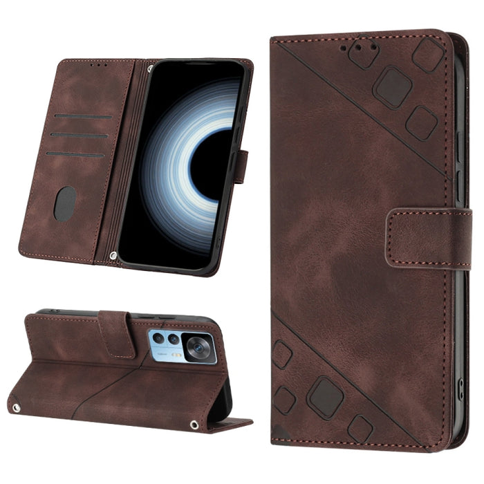 Estuche para teléfono de cuero en relieve con tacto de piel, For Xiaomi 12, For Xiaomi 12 Lite, For Xiaomi 12 Pro, For Xiaomi 12 Ultra / 12S Ultra, For Xiaomi Civi 2, For Xiaomi Poco C40, For Xiaomi Poco M4 5G / M5 4G, For Xiaomi Poco M4 Pro 4G        ...