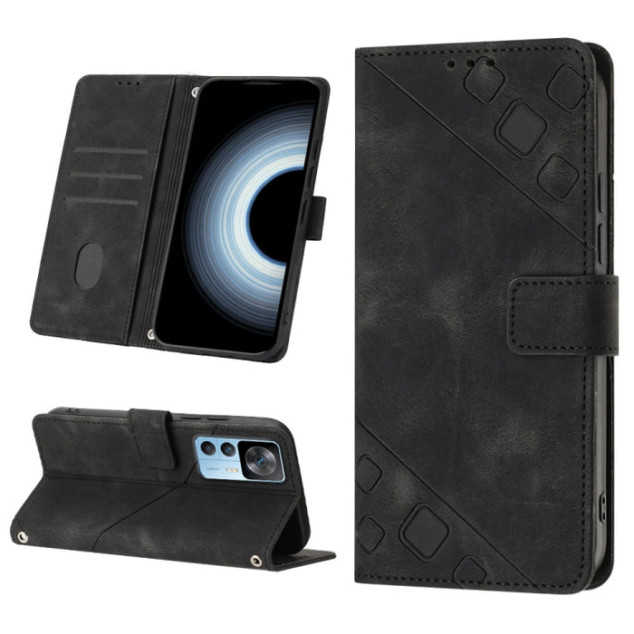Estuche para teléfono de cuero en relieve con tacto de piel, For Xiaomi 12, For Xiaomi 12 Lite, For Xiaomi 12 Pro, For Xiaomi 12 Ultra / 12S Ultra, For Xiaomi Civi 2, For Xiaomi Poco C40, For Xiaomi Poco M4 5G / M5 4G, For Xiaomi Poco M4 Pro 4G        ...