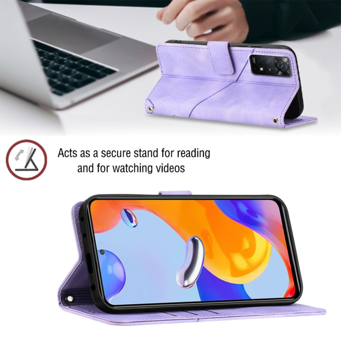 Estuche para teléfono de cuero en relieve con tacto de piel, For Xiaomi Redmi Note 11 Pro 5G / 4G, For Xiaomi Redmi Note 11s / 11 4G, For Xiaomi Redmi Note 11T Pro 5G / 11T Pro+ 5G
