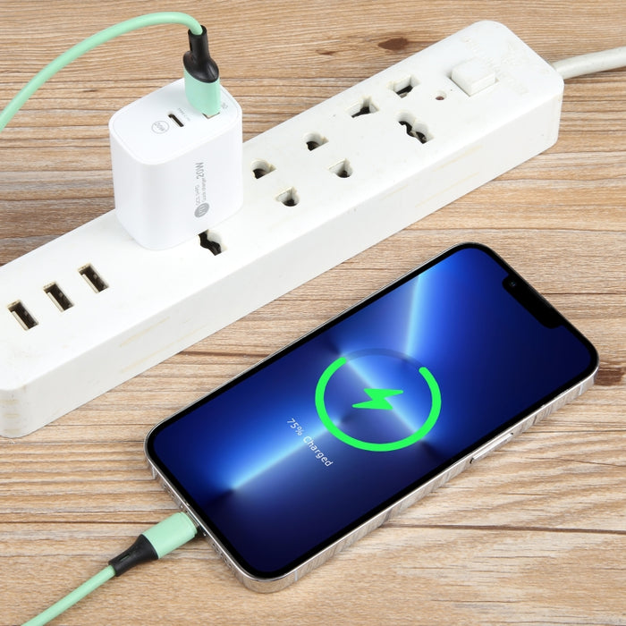 Cargador de carga rápida con interfaz USB PD 20W USB-C/Type-C+QC 3.0, especificación: enchufe de EE. UU.