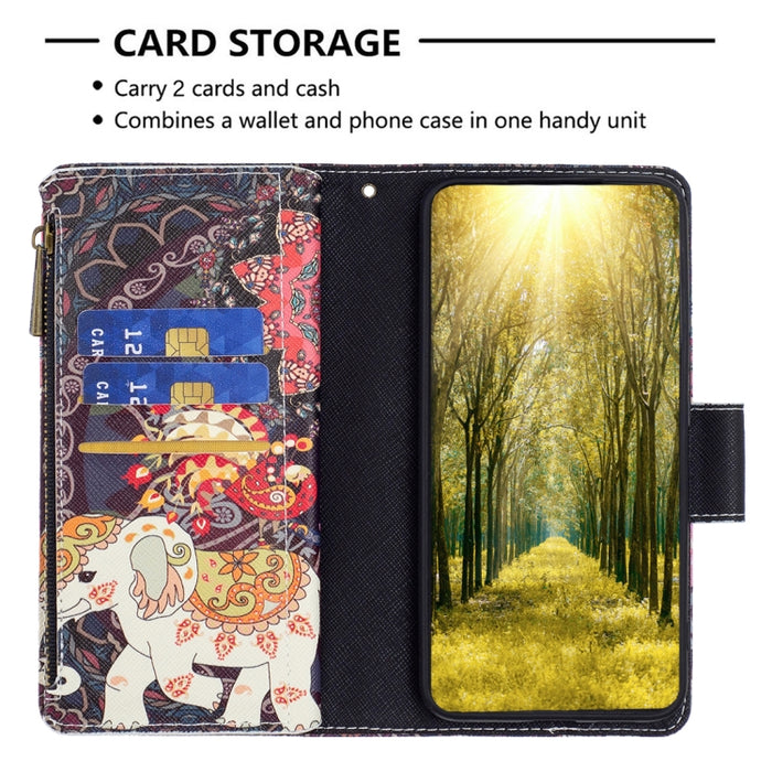 Estuche de cuero para teléfono con cremallera y patrón de dibujo coloreado, For Xiaomi 13 Lite / Civi 2