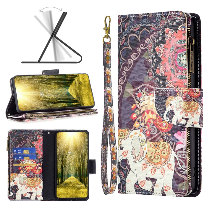 Estuche de cuero para teléfono con cremallera y patrón de dibujo coloreado, For Xiaomi 13 Lite / Civi 2