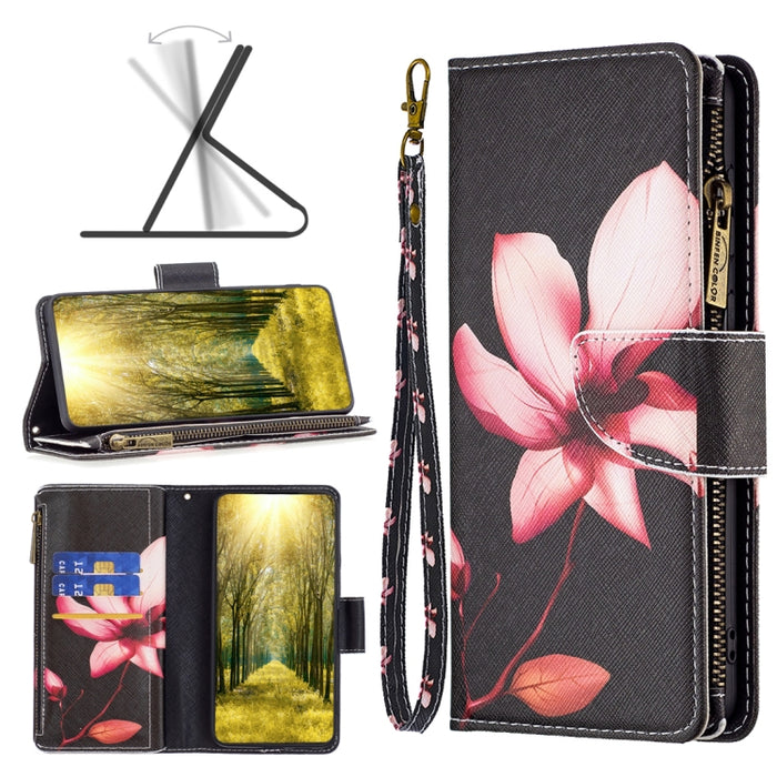 Estuche de cuero para teléfono con cremallera y patrón de dibujo coloreado, For Xiaomi 13 Lite / Civi 2