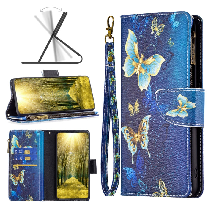 Estuche de cuero para teléfono con cremallera y patrón de dibujo coloreado, For Xiaomi 13 Lite / Civi 2