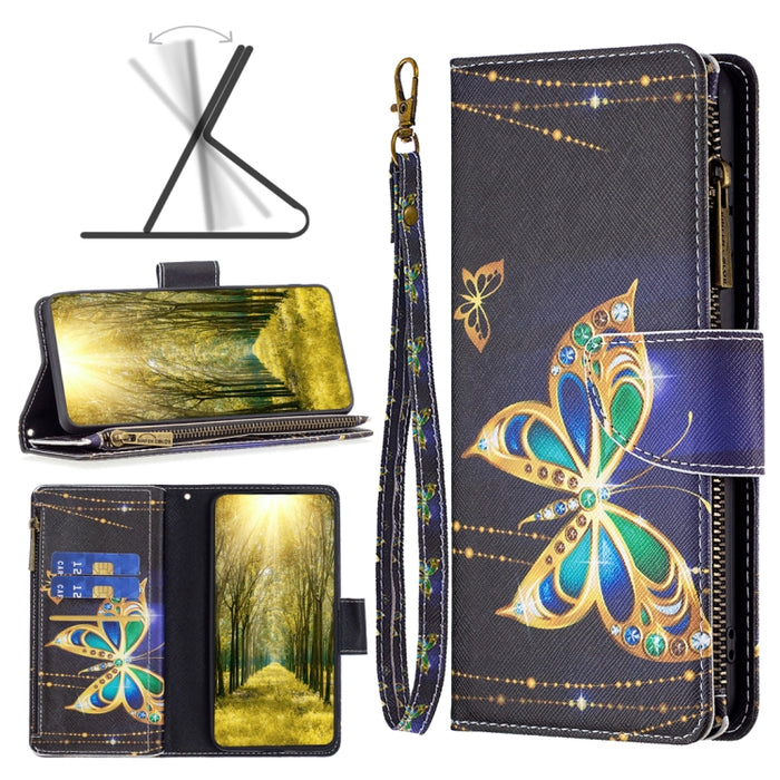 Estuche de cuero para teléfono con cremallera y patrón de dibujo coloreado, For Xiaomi 13 Lite / Civi 2