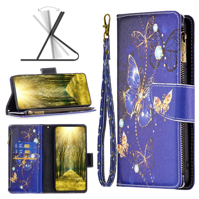 Estuche de cuero para teléfono con cremallera y patrón de dibujo coloreado, For Xiaomi 13 Lite / Civi 2