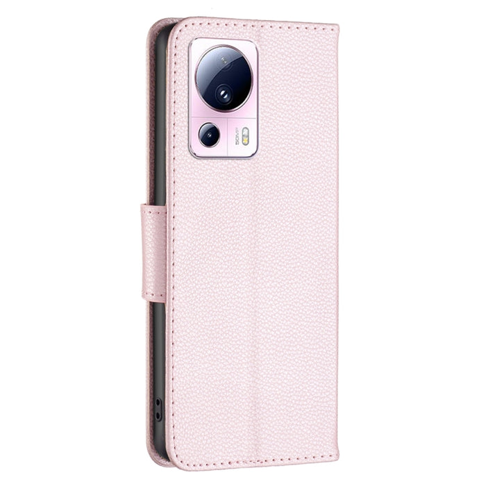 Estuche para teléfono de cuero de color puro con textura de litchi, For Xiaomi 13 Lite / Civi 2