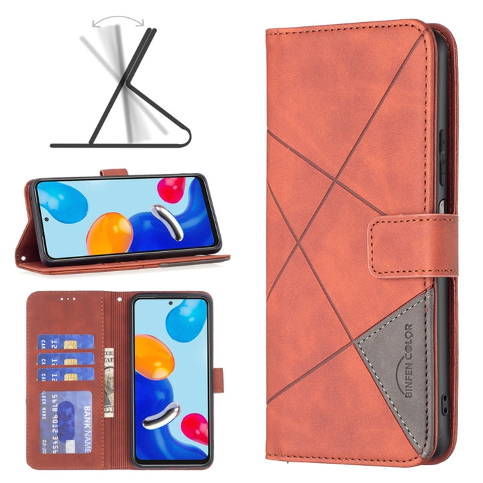 Caja de teléfono de cuero con textura de rombos con hebilla magnética, For Xiaomi Poco M6 4G / Redmi 13 4G, For Xiaomi Redmi Note 13 Pro 4G Global, For Xiaomi Poco M6 Pro 4G, For Xiaomi Redmi A3, For Xiaomi Redmi Note 13 4G Global, For Xiaomi Redmi K70...