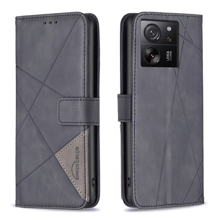 Caja de teléfono de cuero con textura de rombos con hebilla magnética, For Xiaomi Poco M6 4G / Redmi 13 4G, For Xiaomi Redmi Note 13 Pro 4G Global, For Xiaomi Poco M6 Pro 4G, For Xiaomi Redmi A3, For Xiaomi Redmi Note 13 4G Global, For Xiaomi Redmi K70...