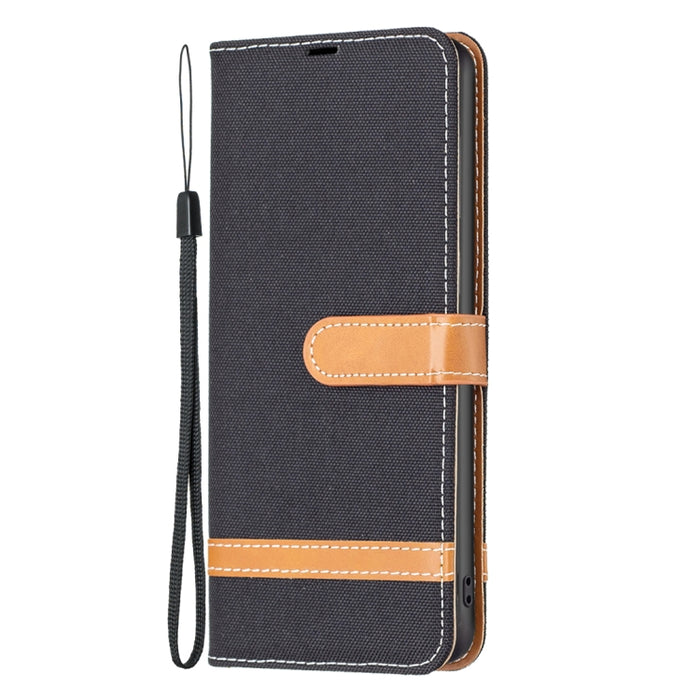 Estuche para teléfono de cuero con textura de mezclilla color block, For Xiaomi 13 Lite / Civi 2