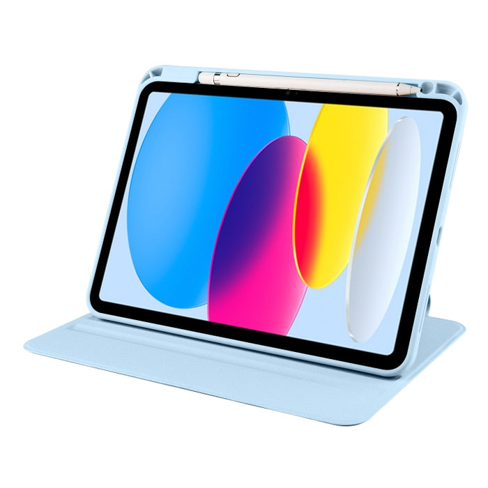 Estuche de cuero para tableta con soporte de rotación de 360 grados de acrílico, For iPad 10th Gen 10.9 2022, For iPad 10.2 2022 / 2021 / 2020 / 2019