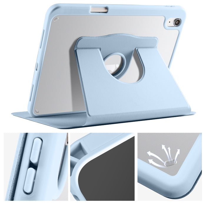 Estuche de cuero para tableta con soporte de rotación de 360 grados de acrílico, For iPad 10th Gen 10.9 2022, For iPad 10.2 2022 / 2021 / 2020 / 2019