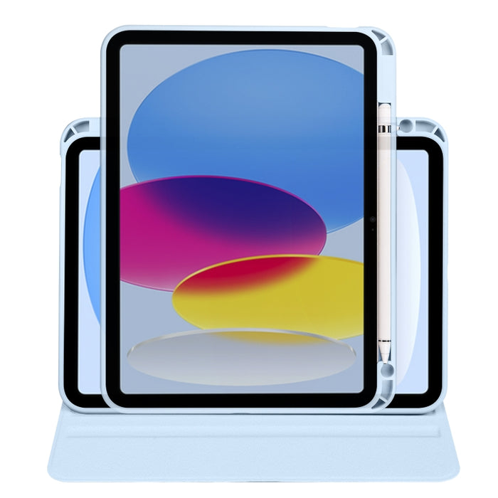 Estuche de cuero para tableta con soporte de rotación de 360 grados de acrílico, For iPad 10th Gen 10.9 2022, For iPad 10.2 2022 / 2021 / 2020 / 2019