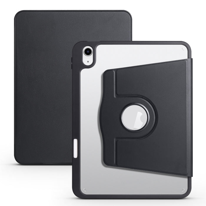 Estuche de cuero para tableta con soporte de rotación de 360 grados de acrílico, For iPad 10th Gen 10.9 2022, For iPad 10.2 2022 / 2021 / 2020 / 2019