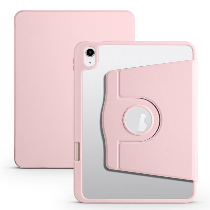 Estuche de cuero para tableta con soporte de rotación de 360 grados de acrílico, For iPad 10th Gen 10.9 2022, For iPad 10.2 2022 / 2021 / 2020 / 2019