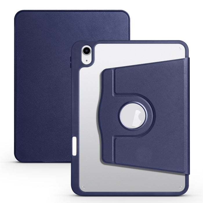 Estuche de cuero para tableta con soporte de rotación de 360 grados de acrílico, For iPad 10th Gen 10.9 2022, For iPad 10.2 2022 / 2021 / 2020 / 2019