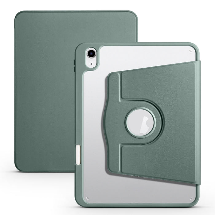 Estuche de cuero para tableta con soporte de rotación de 360 grados de acrílico, For iPad 10th Gen 10.9 2022, For iPad 10.2 2022 / 2021 / 2020 / 2019
