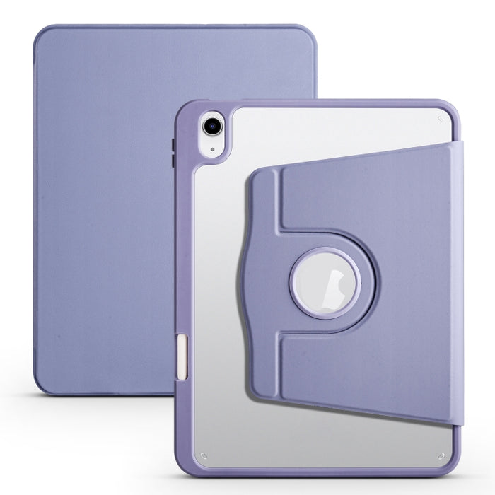 Estuche de cuero para tableta con soporte de rotación de 360 grados de acrílico, For iPad 10th Gen 10.9 2022, For iPad 10.2 2022 / 2021 / 2020 / 2019