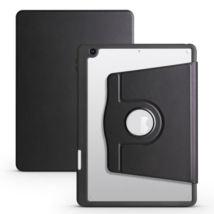 Estuche de cuero para tableta con soporte de rotación de 360 grados de acrílico, For iPad 10th Gen 10.9 2022, For iPad 10.2 2022 / 2021 / 2020 / 2019