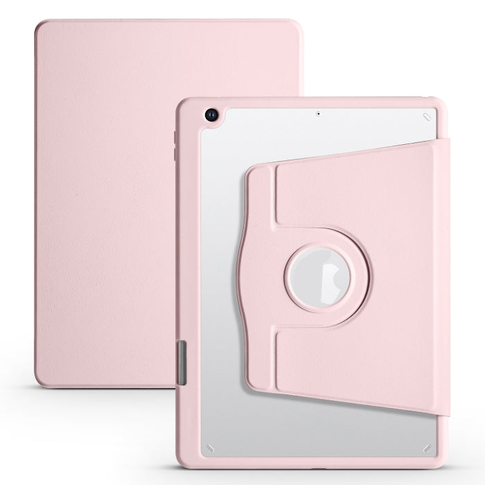Estuche de cuero para tableta con soporte de rotación de 360 grados de acrílico, For iPad 10th Gen 10.9 2022, For iPad 10.2 2022 / 2021 / 2020 / 2019