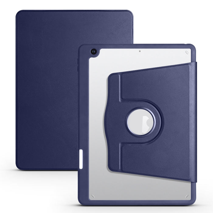 Estuche de cuero para tableta con soporte de rotación de 360 grados de acrílico, For iPad 10th Gen 10.9 2022, For iPad 10.2 2022 / 2021 / 2020 / 2019