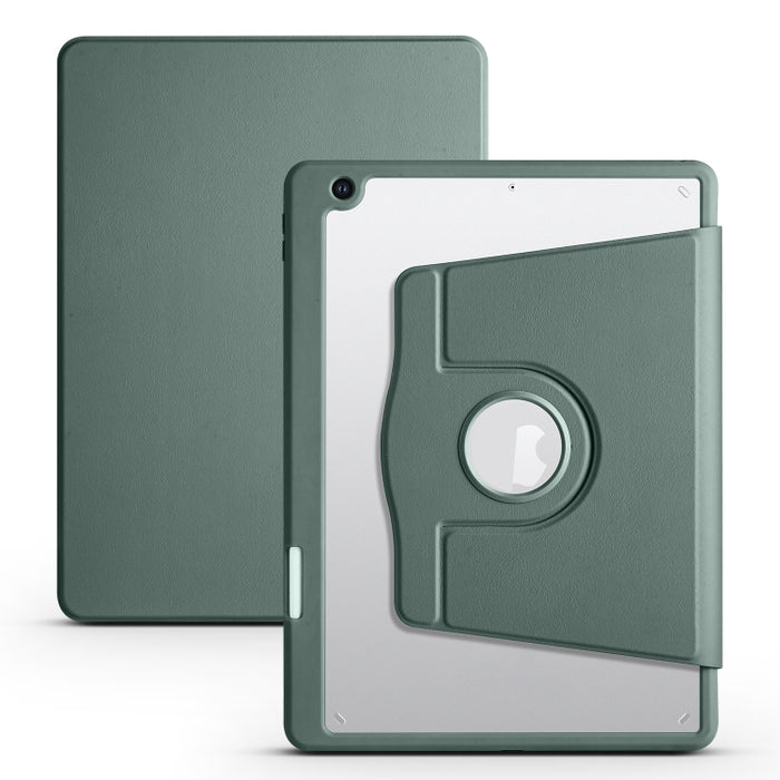Estuche de cuero para tableta con soporte de rotación de 360 grados de acrílico, For iPad 10th Gen 10.9 2022, For iPad 10.2 2022 / 2021 / 2020 / 2019