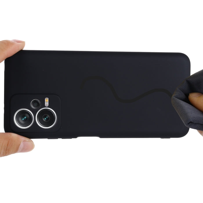 Funda de teléfono de cobertura total a prueba de golpes de silicona líquida de color puro, For Xiaomi Redmi Note 12 5G India / Poco X5