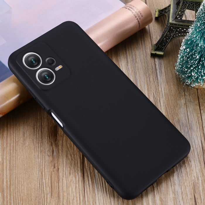 Funda de teléfono de cobertura total a prueba de golpes de silicona líquida de color puro, For Xiaomi Redmi Note 12 5G India / Poco X5