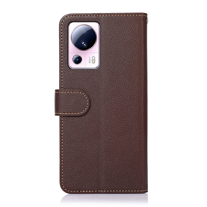 KHAZNEH Estuche para teléfono RFID de cuero con textura de litchi, For Xiaomi 13 Lite / Civi 2