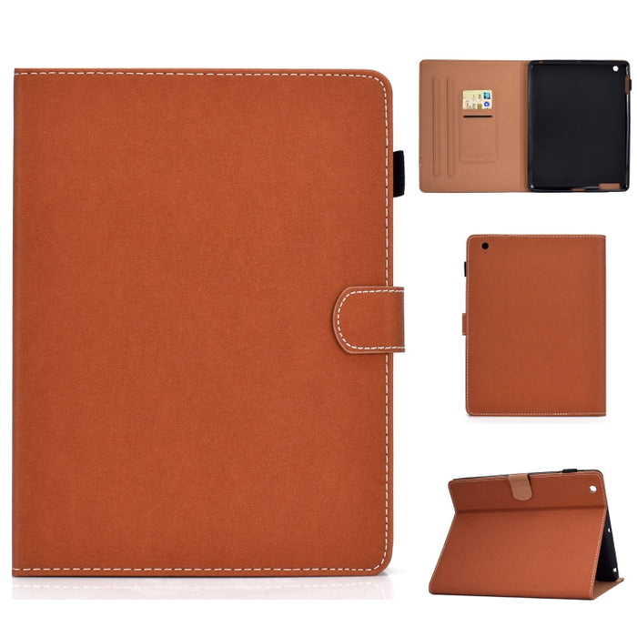 Funda de cuero con tapa horizontal magnética universal para Tablet PC de color sólido con ranuras para tarjetas y soporte
