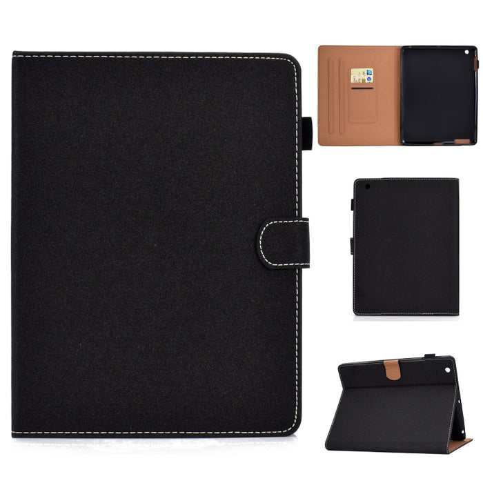 Funda de cuero con tapa horizontal magnética universal para Tablet PC de color sólido con ranuras para tarjetas y soporte