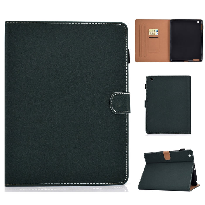Funda de cuero con tapa horizontal magnética universal para Tablet PC de color sólido con ranuras para tarjetas y soporte