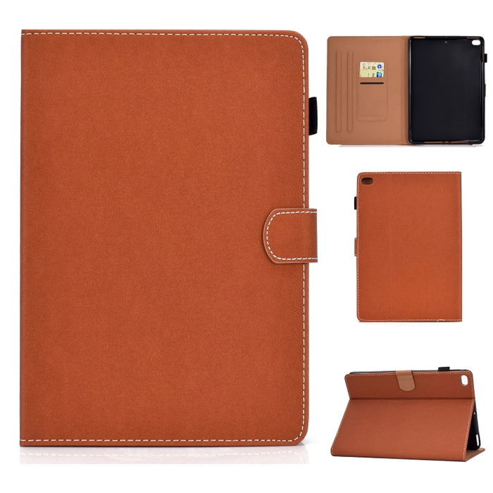 Funda de cuero con tapa horizontal magnética universal para Tablet PC de color sólido con ranuras para tarjetas y soporte