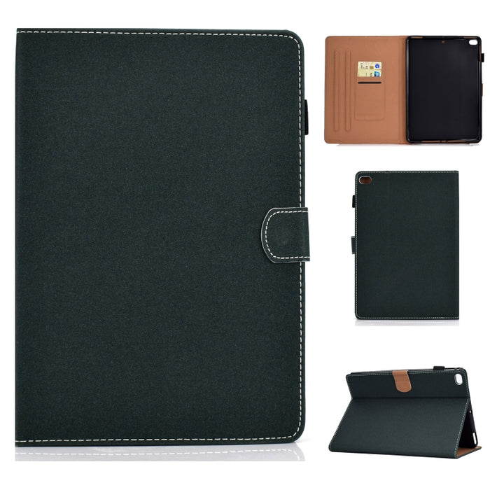 Funda de cuero con tapa horizontal magnética universal para Tablet PC de color sólido con ranuras para tarjetas y soporte