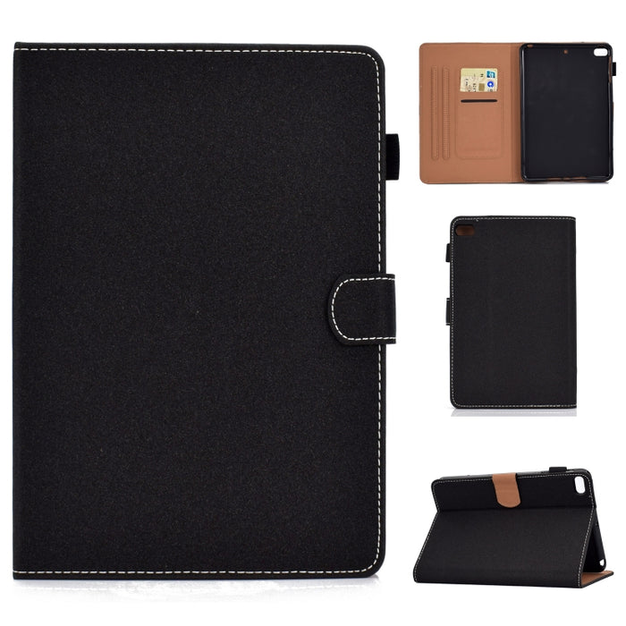 Funda de cuero con tapa horizontal magnética universal para Tablet PC de color sólido con ranuras para tarjetas y soporte
