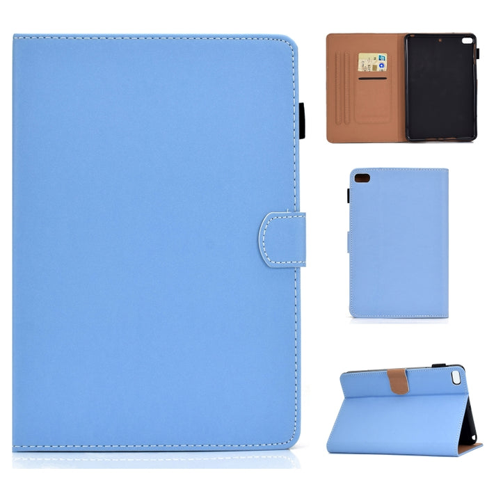 Funda de cuero con tapa horizontal magnética universal para Tablet PC de color sólido con ranuras para tarjetas y soporte