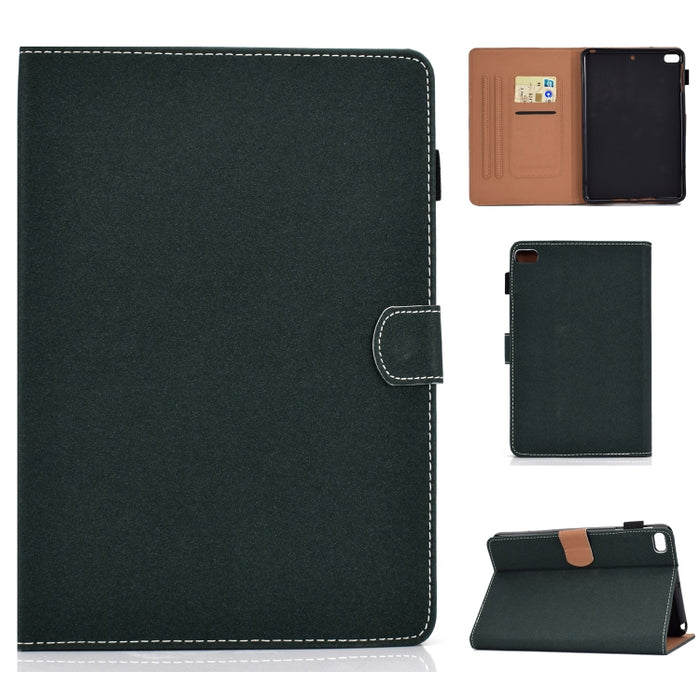 Funda de cuero con tapa horizontal magnética universal para Tablet PC de color sólido con ranuras para tarjetas y soporte