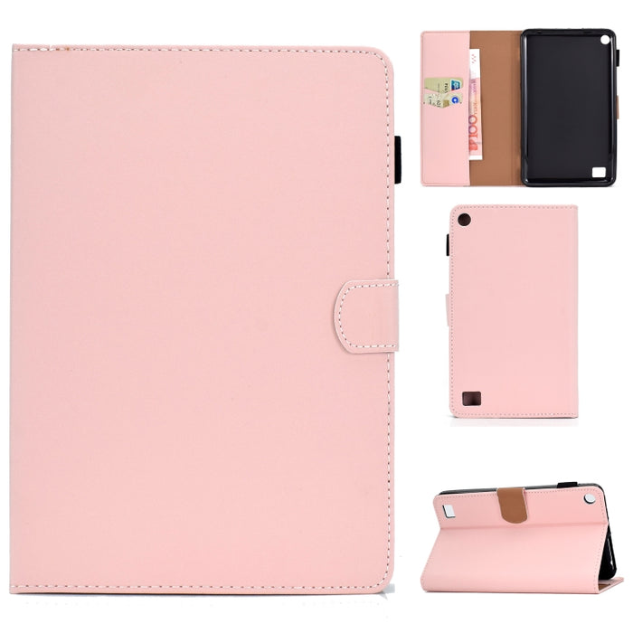 Funda de cuero con tapa horizontal magnética universal para Tablet PC de color sólido con ranuras para tarjetas y soporte