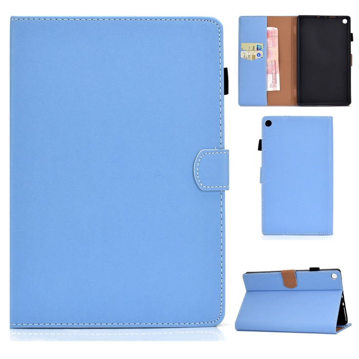 Funda de cuero con tapa horizontal magnética universal para Tablet PC de color sólido con ranuras para tarjetas y soporte