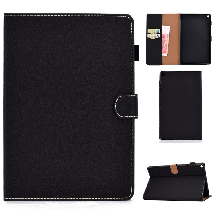 Funda de cuero con tapa horizontal magnética universal para Tablet PC de color sólido con ranuras para tarjetas y soporte