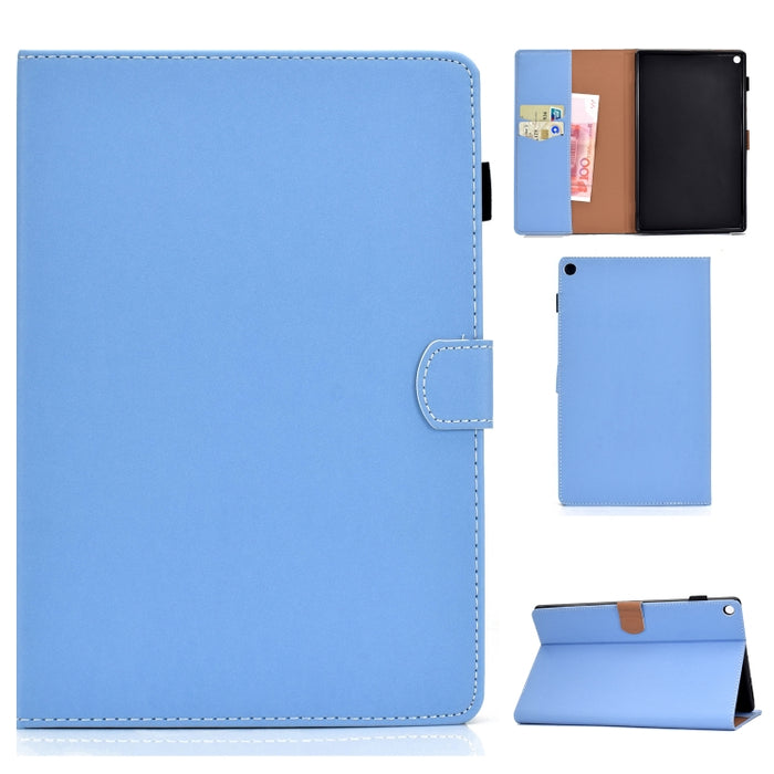 Funda de cuero con tapa horizontal magnética universal para Tablet PC de color sólido con ranuras para tarjetas y soporte