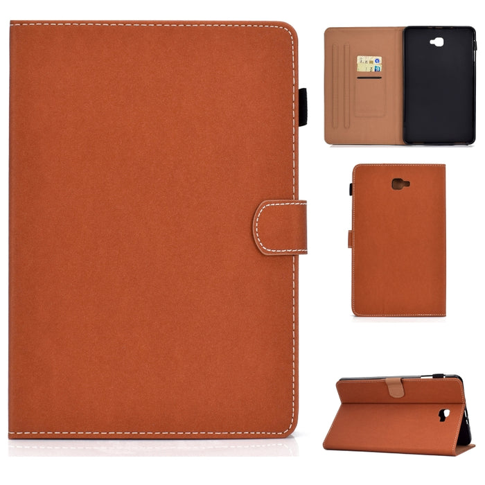 Funda de cuero con tapa horizontal magnética universal para Tablet PC de color sólido con ranuras para tarjetas y soporte