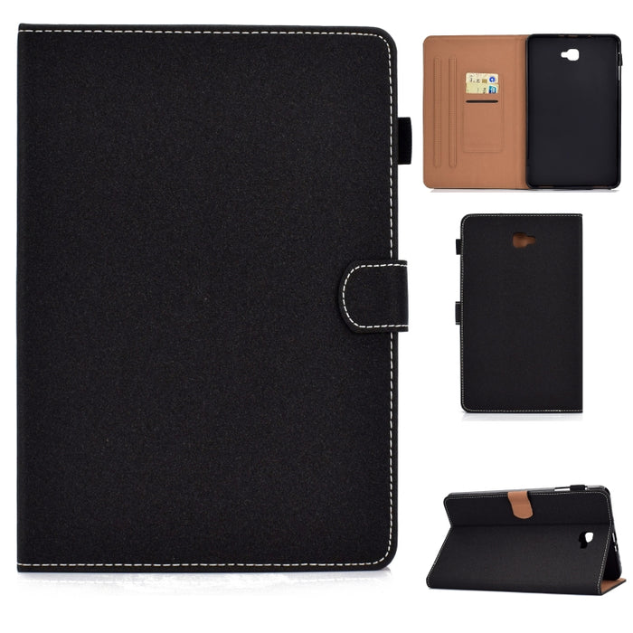 Funda de cuero con tapa horizontal magnética universal para Tablet PC de color sólido con ranuras para tarjetas y soporte