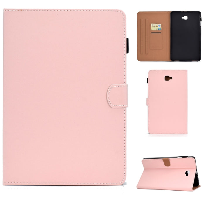 Funda de cuero con tapa horizontal magnética universal para Tablet PC de color sólido con ranuras para tarjetas y soporte