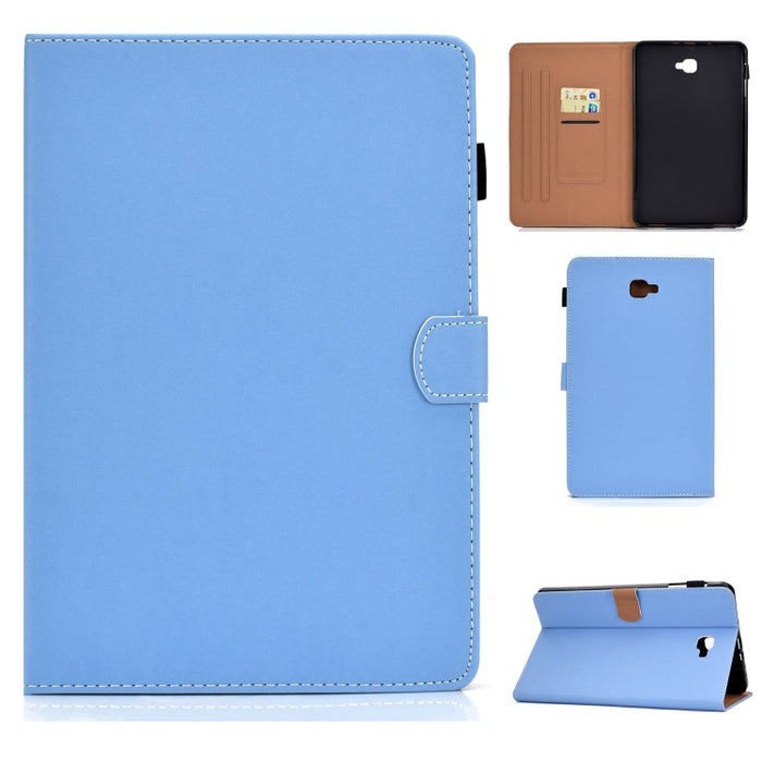 Funda de cuero con tapa horizontal magnética universal para Tablet PC de color sólido con ranuras para tarjetas y soporte