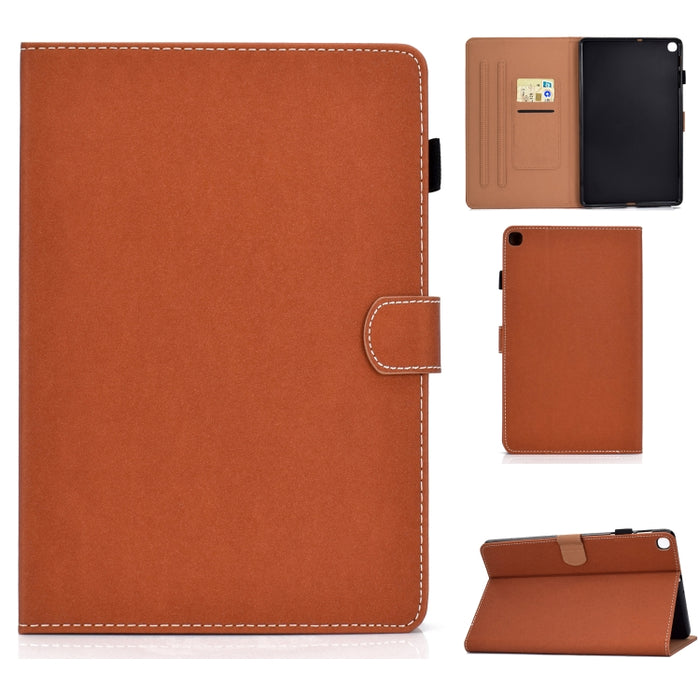Funda de cuero con tapa horizontal magnética universal para Tablet PC de color sólido con ranuras para tarjetas y soporte