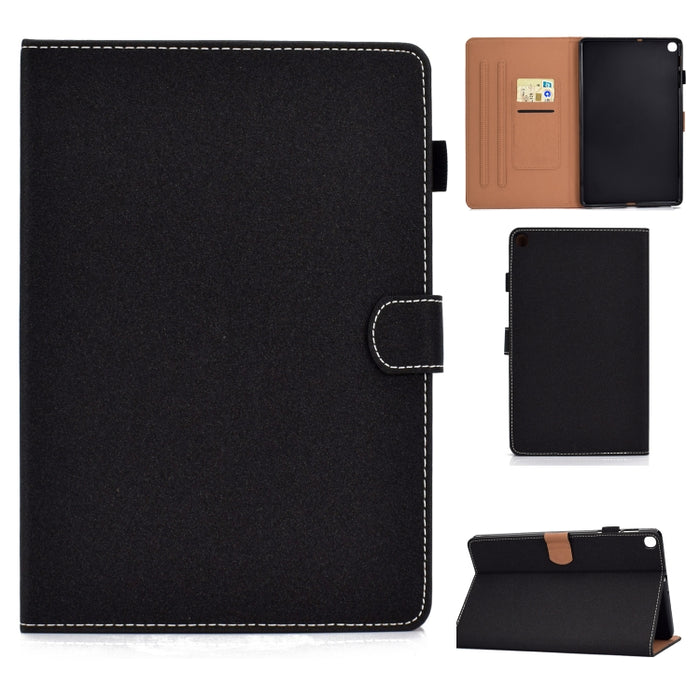 Funda de cuero con tapa horizontal magnética universal para Tablet PC de color sólido con ranuras para tarjetas y soporte